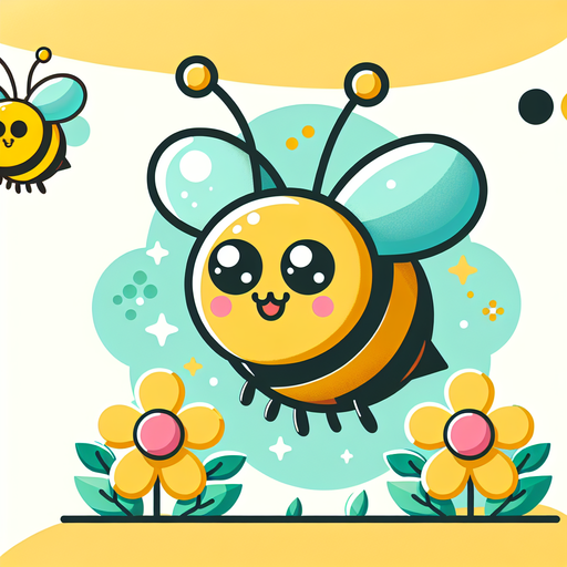 Cheerful Bee Gathering Paint By Color