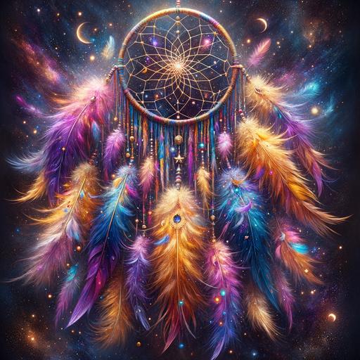 Cosmic Dreamcatcher Paint By Diamonds Art