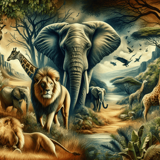 Majestic Wildlife Adventure Painting By Diamonds Kit