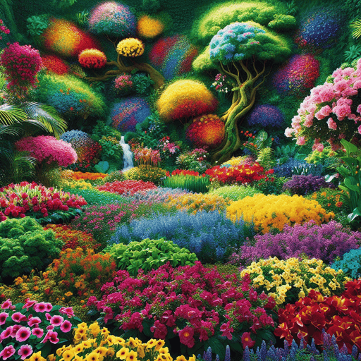 Vibrant Rainbow Garden Paint By Diamonds