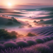 Misty Lavender Fields Painting By Diamonds Kit