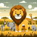 Heroic Lion's Safari Quest Paint By Diamonds Art