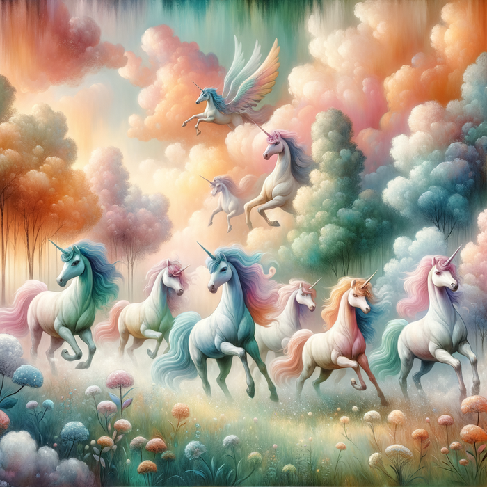 Dreamy Unicorn Meadows Paint By Color