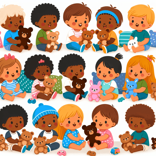 Cuddle Time With Stuffed Friends Painting By Diamonds Kit
