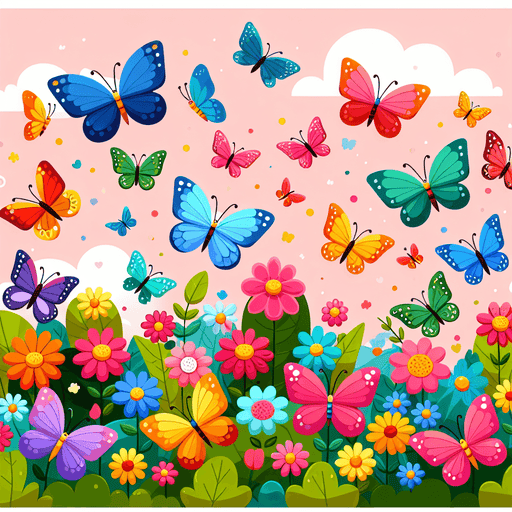 Blossoming Butterfly Garden Diamond Painting