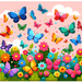 Blossoming Butterfly Garden Diamond Painting