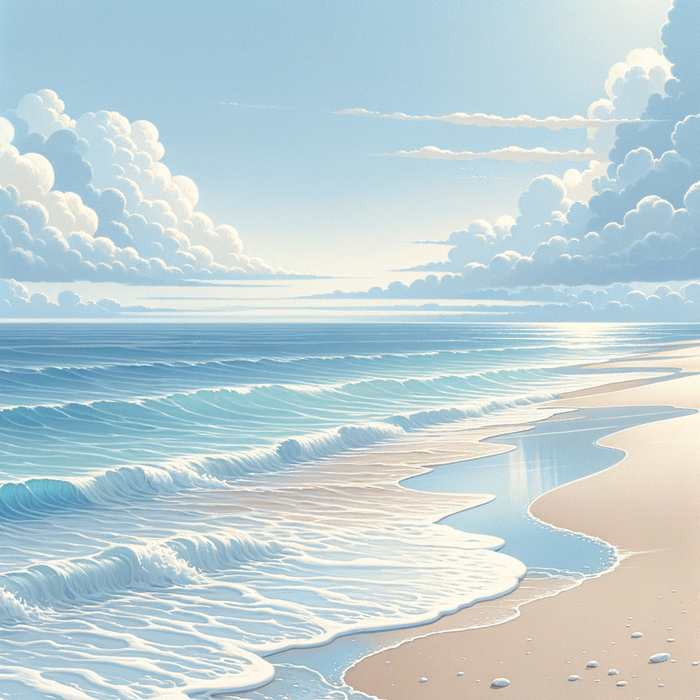 Serene Beach Tranquility Paint By Diamonds Kits