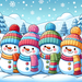 Joyful Snowmen Paint By Diamonds Kits