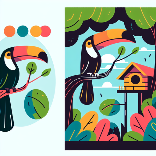 Tropical Toucan Treehouse Painting Diamond Kit
