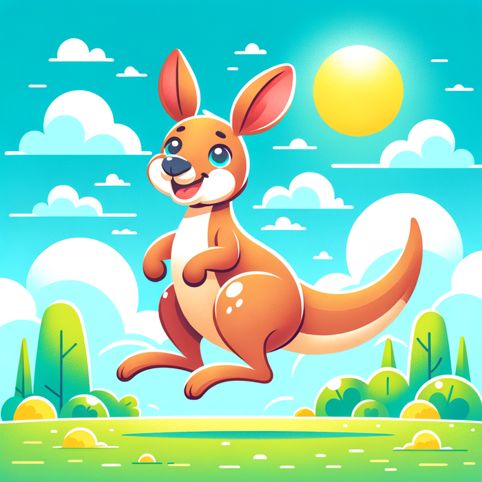 Cheerful Kangaroo Paint By Diamond