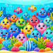 Funny Fish Friends DIY Paint By Diamonds