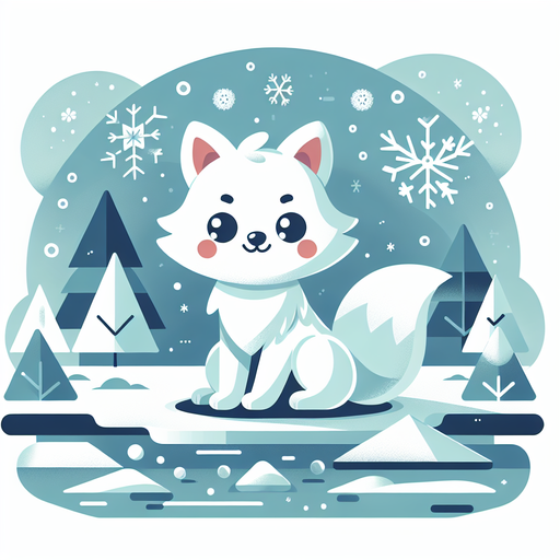 Arctic Fox's Snowy Day Paint By Color