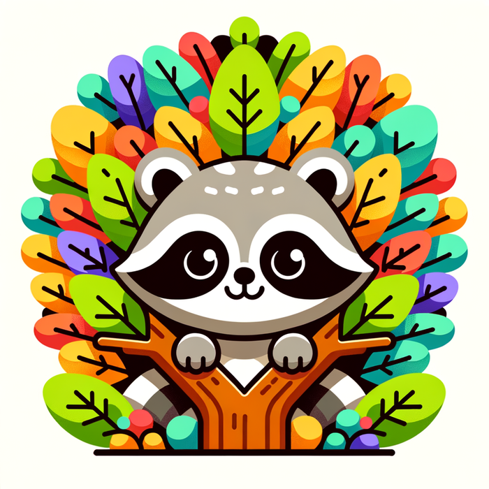 Cheery Raccoon Paint By Diamonds Kits