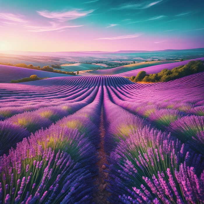 Rustic Lavender Fields Paint By Color