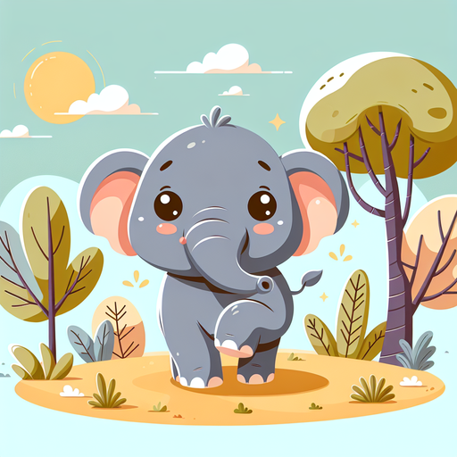 Curious Baby Elephant Diamond Painting