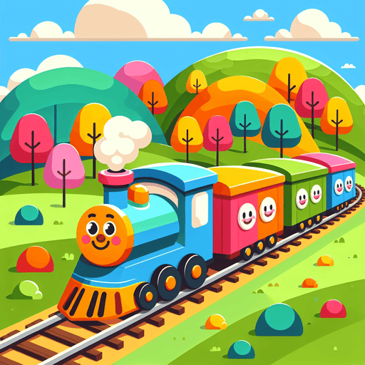 Funky Train Painting By Diamonds Kit