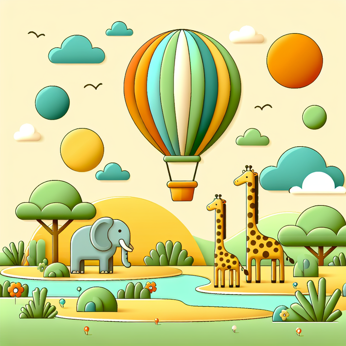 Balloon Safari Expedition Diamond Painting