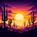 Mysterious Desert Sunset Paint By Diamonds Art