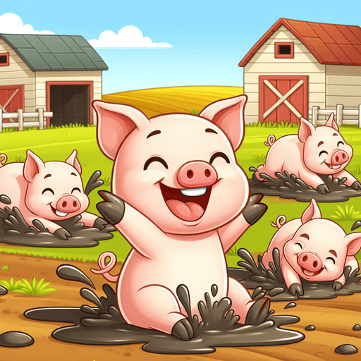 Playful Piglets Paint By Color