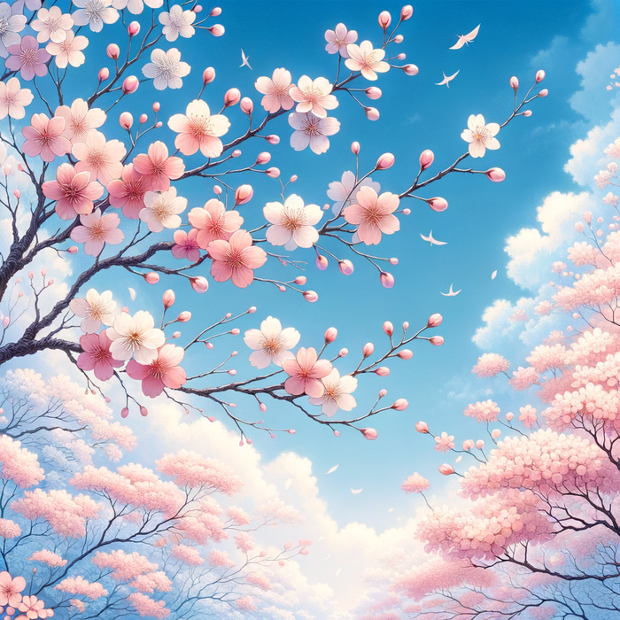 Gorgeous Cherry Blossoms Diamond Painting