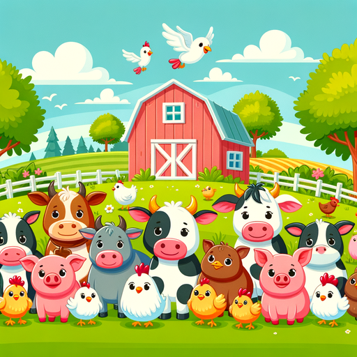 Funny Farm Animals Paint By Diamonds Kits