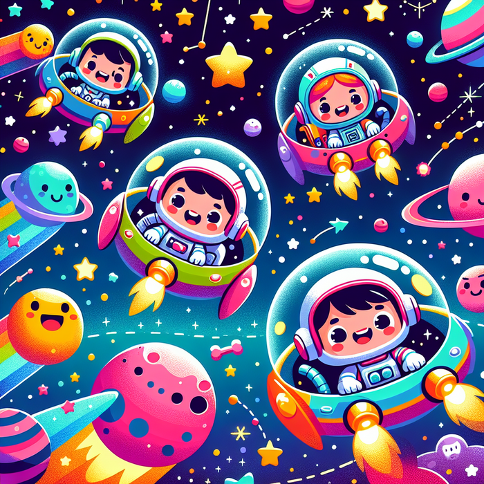 Playful Space Explorers Painting Diamond Kit