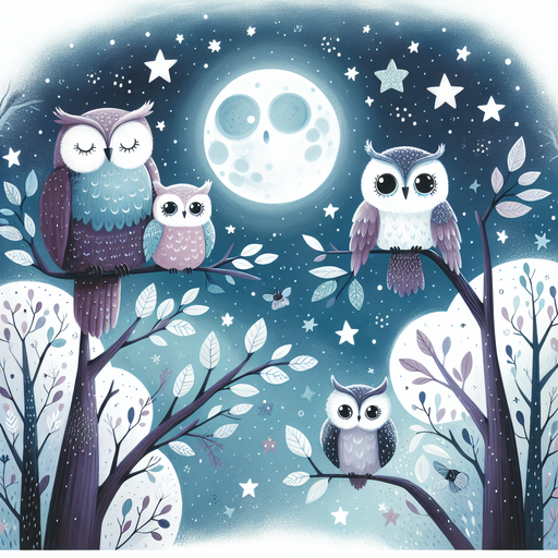 Magical Night Owls Paint By Color