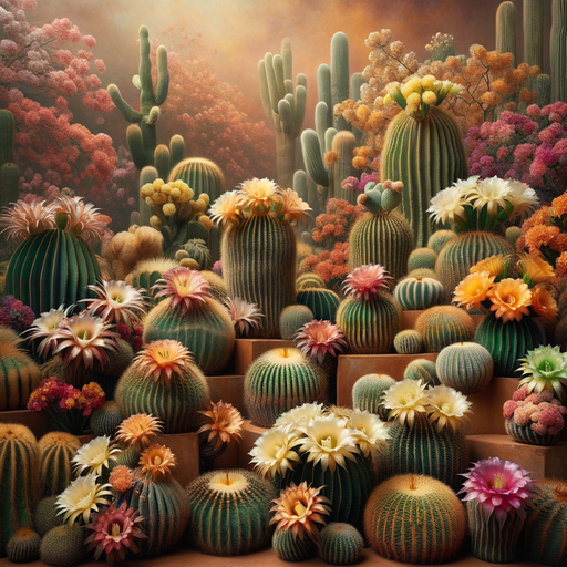 Blooming Cactus Garden Paint By Diamonds Art