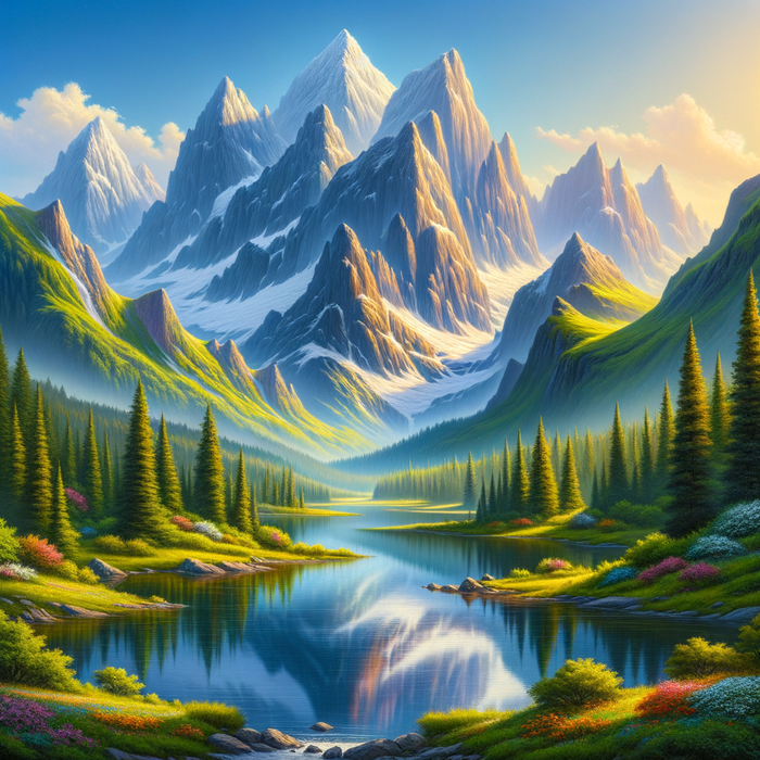 Majestic Mountain Escape 5D DIY Paint By Diamond Kit