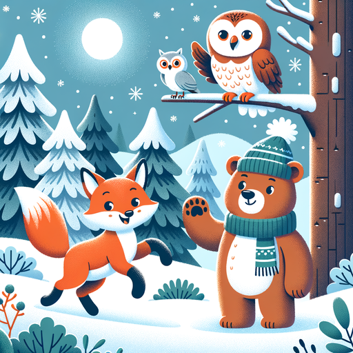 Winter Forest Friends Paint By Diamond