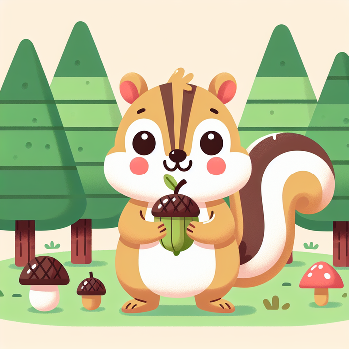 Curious Chipmunk's Forest Adventure Paint By Diamonds Art