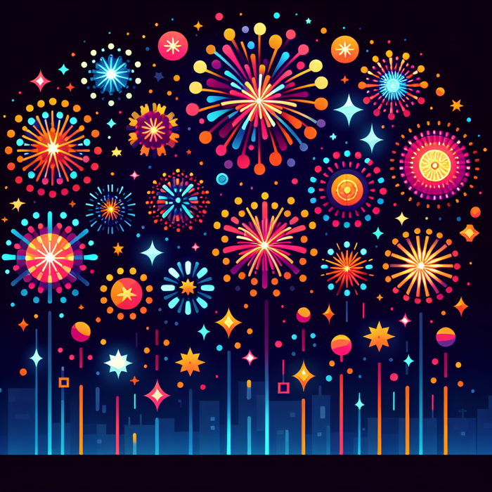 Fantastic Fireworks Show Paint By Diamonds Art