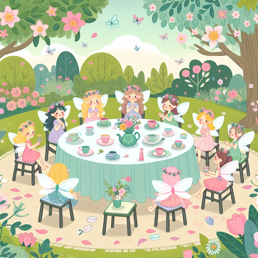Garden Fairy Tea Party Diamond Painting