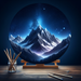 Majestic Night Mountains Painting Diamond Kit