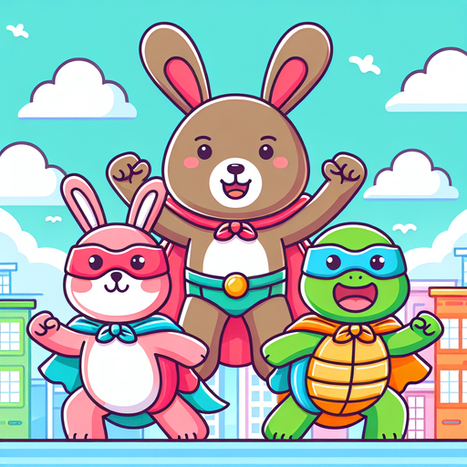 Superhero Animal Friends Paint By Color