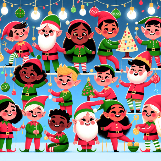 Joyful Elves Paint By Color