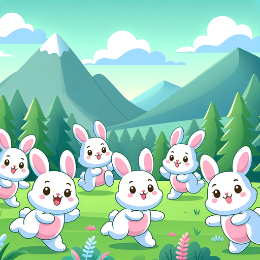 Mountain Meadow Bunnies DIY Paint By Diamonds