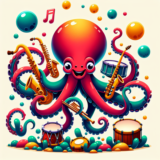 Bubbly Octopus Orchestra Painting Diamond Kit