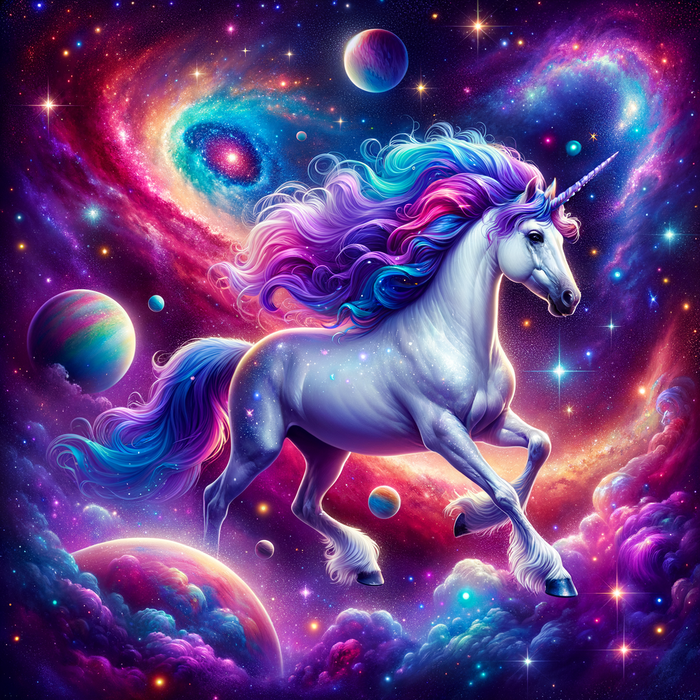 Galaxy Unicorn Fantasy 5D DIY Paint By Diamond Kit