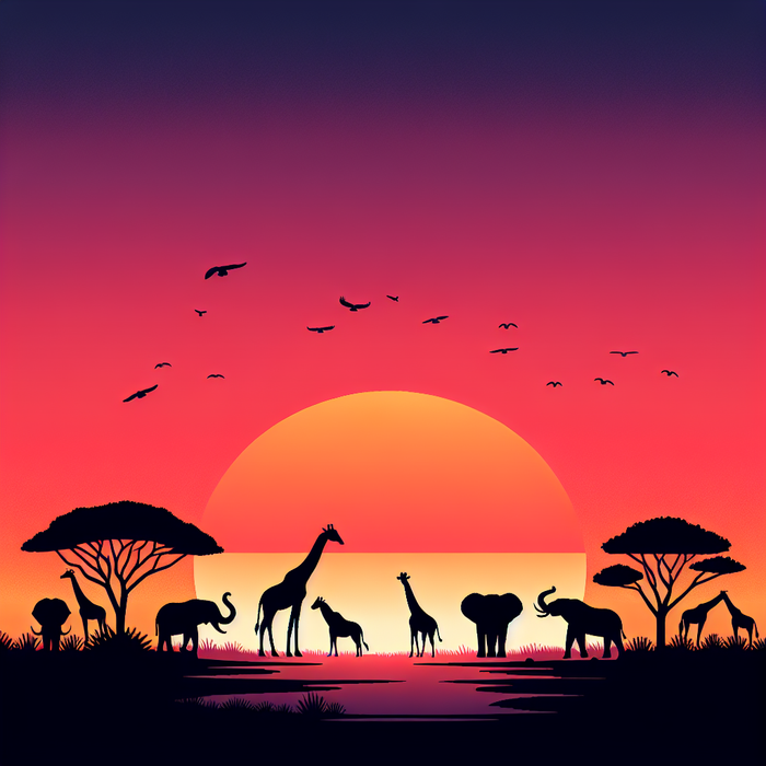 Sunset Safari Soiree Diamonded Painting Kits