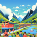 Tremendous Train Travels Painting Diamond Kit