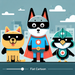 Superhero Pets Paint By Diamonds Art