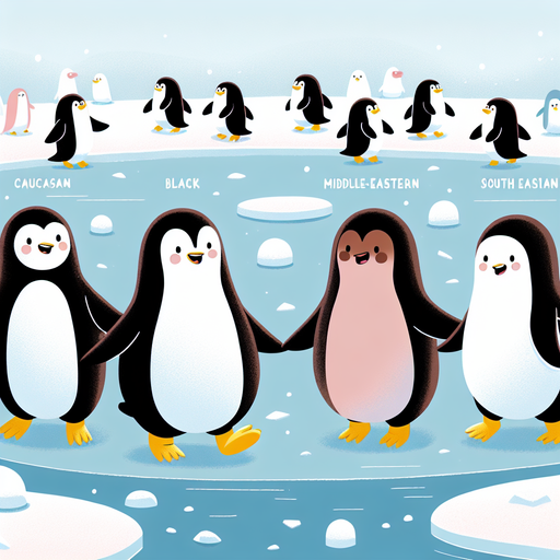 Waddle Of The Penguin Parade Diamond Painting