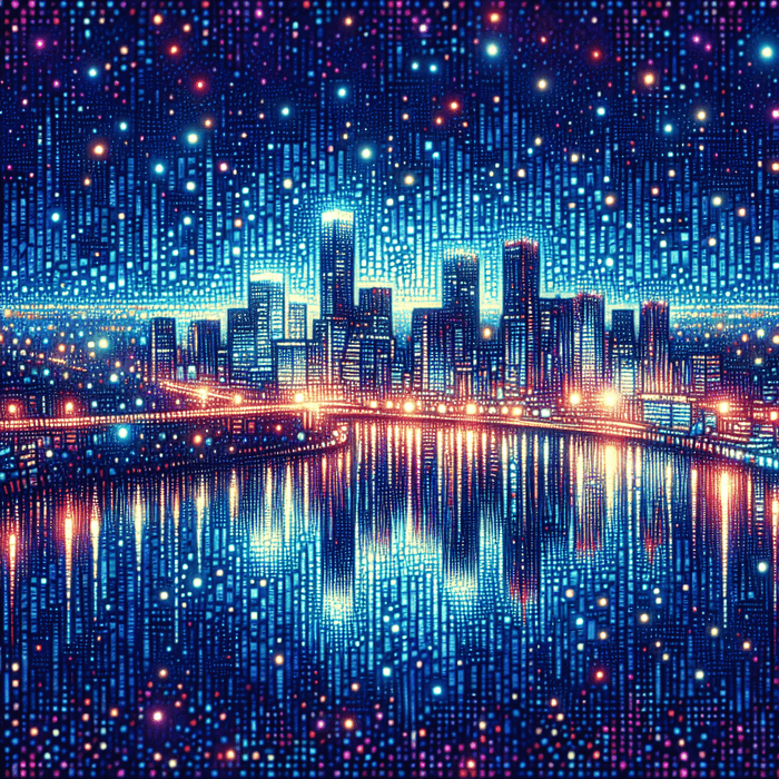 Dynamic City Nightscape Painting Diamond Kit
