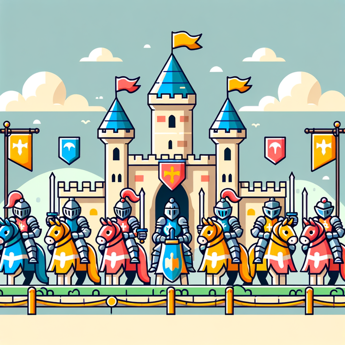 Castle Knights Tournament Paint By Color