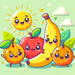 Cheerful Fruit Friends Paint By Diamonds Kits