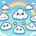 Cute Cloud Family Paint By Diamonds Kits