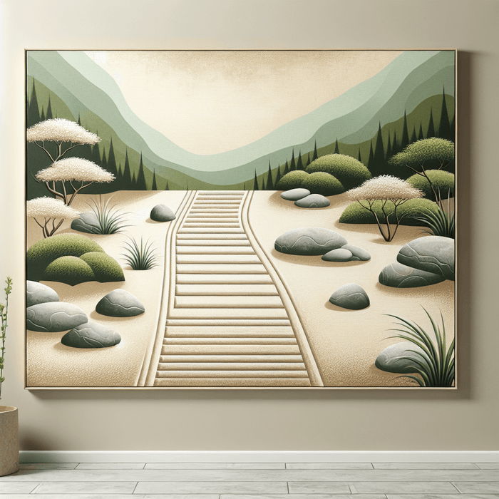 Peaceful Zen Pathway Painting By Diamonds Kit