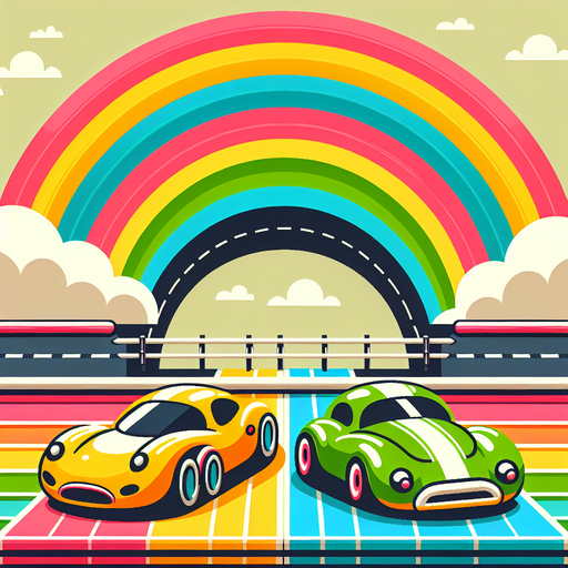 Rainbow Racing Paint By Diamonds Art