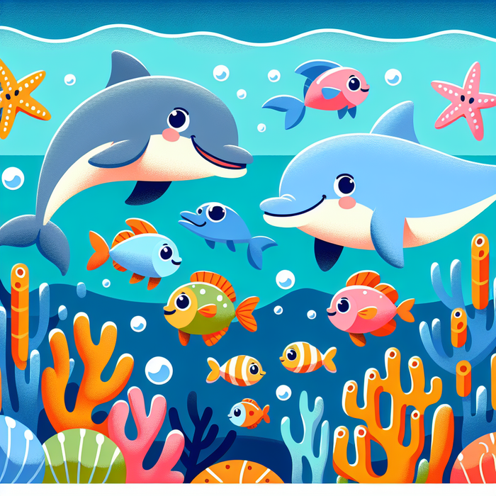 Bubbly Ocean Creatures Painting By Diamonds Kit